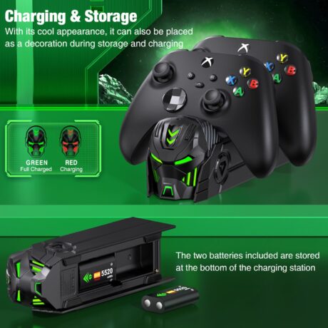 2u002F 4pcs 5520mWh Rechargeable Battery for Xbox Series Xu002F Su002F Oneu002F Elite Controller Halloween Gifts