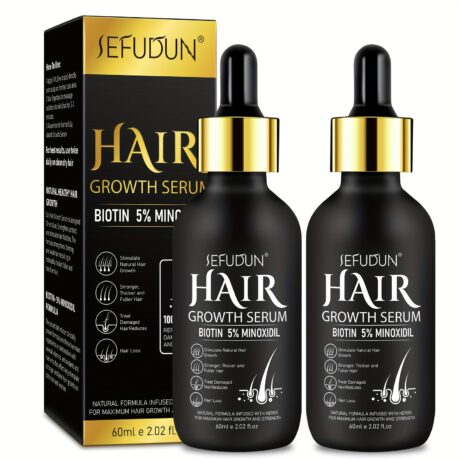 SEFUDUN 2 Bottles Of Minoxidil, Hair Growth Essential Oil, Suitable For People With Hair Loss And Baldness, Hair And Beard Growth Liquid, Suitable For Men And Women.