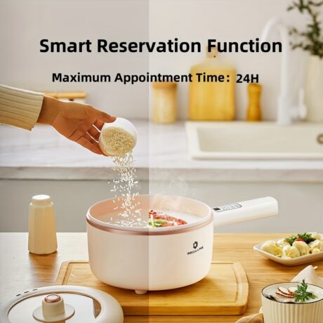 Deluxe Electric Wok - Large Capacity, Non-Stick, Multi-Cooking, Heat Control, Detachable Power Cord - Perfect for Stir-Frying, Steaming, Boiling, and Cooking Variety of Dishes