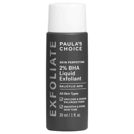 Paula's Choice Skin Perfecting 2% BHA Liquid Salicylic Acid Exfoliant, Gentle Facial Exfoliator for Blackheads, Large Pores, Wrinkles & Fine Lines, Travel Size, 30 mL Bottle